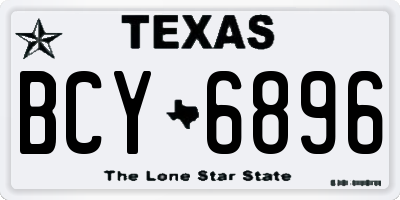 TX license plate BCY6896