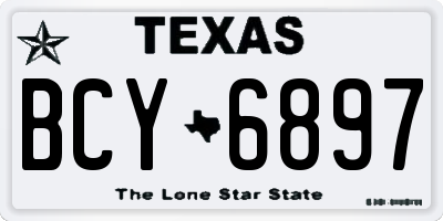 TX license plate BCY6897