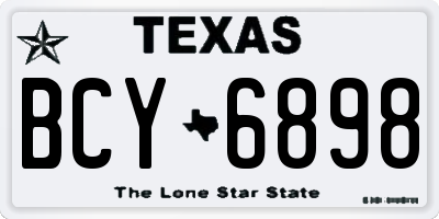 TX license plate BCY6898