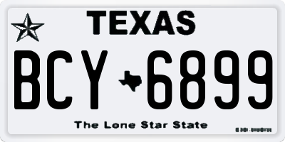 TX license plate BCY6899