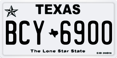TX license plate BCY6900