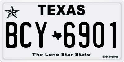 TX license plate BCY6901
