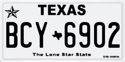 TX license plate BCY6902