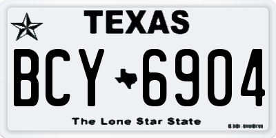 TX license plate BCY6904