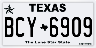 TX license plate BCY6909