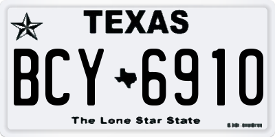 TX license plate BCY6910