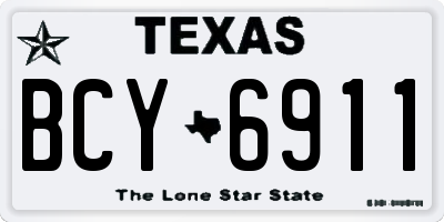 TX license plate BCY6911