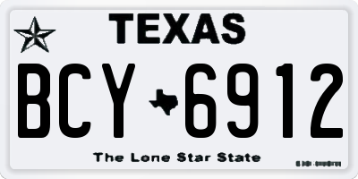 TX license plate BCY6912