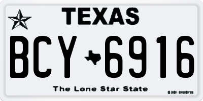 TX license plate BCY6916