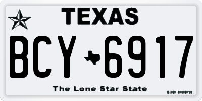 TX license plate BCY6917