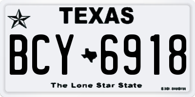 TX license plate BCY6918