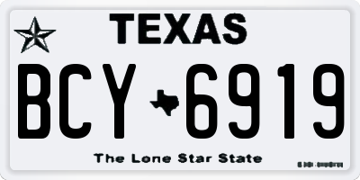 TX license plate BCY6919