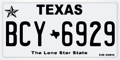 TX license plate BCY6929