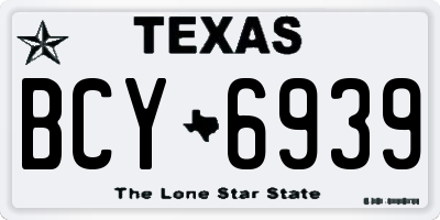 TX license plate BCY6939