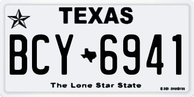 TX license plate BCY6941