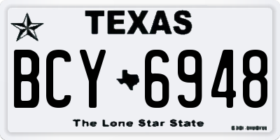 TX license plate BCY6948