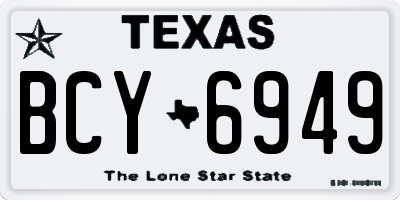 TX license plate BCY6949