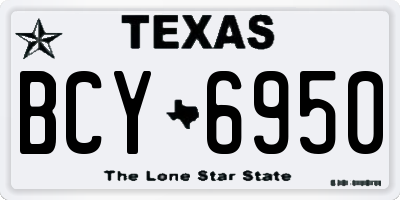 TX license plate BCY6950
