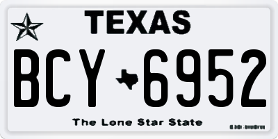 TX license plate BCY6952