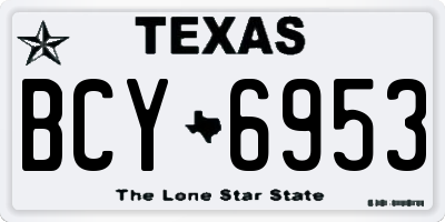TX license plate BCY6953