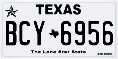 TX license plate BCY6956