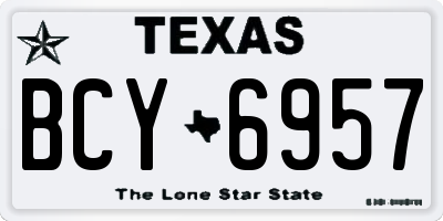 TX license plate BCY6957