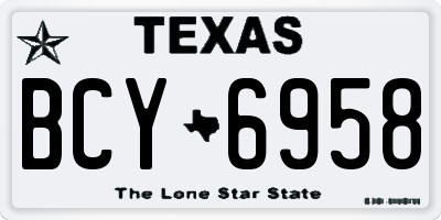 TX license plate BCY6958