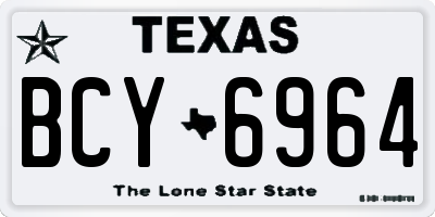 TX license plate BCY6964