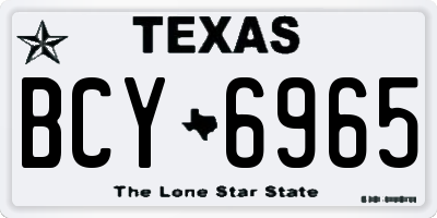 TX license plate BCY6965