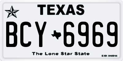 TX license plate BCY6969