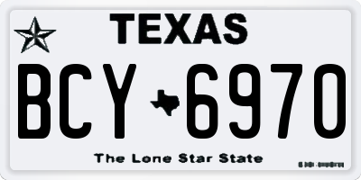 TX license plate BCY6970