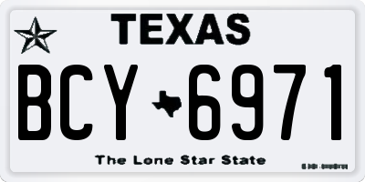 TX license plate BCY6971