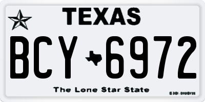 TX license plate BCY6972