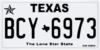 TX license plate BCY6973