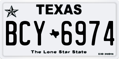 TX license plate BCY6974