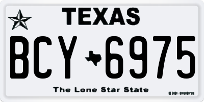 TX license plate BCY6975