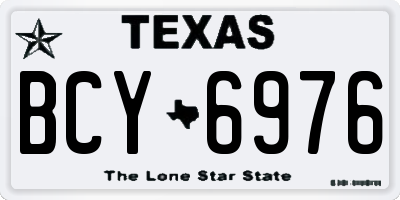 TX license plate BCY6976