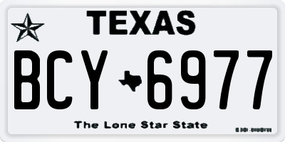 TX license plate BCY6977