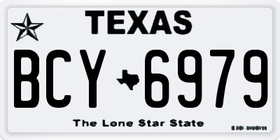 TX license plate BCY6979