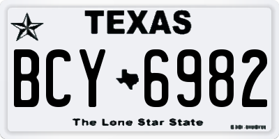 TX license plate BCY6982