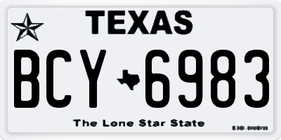 TX license plate BCY6983