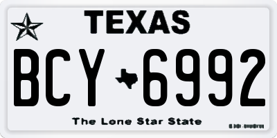 TX license plate BCY6992