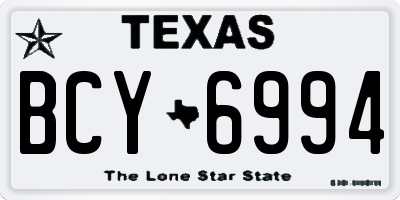 TX license plate BCY6994