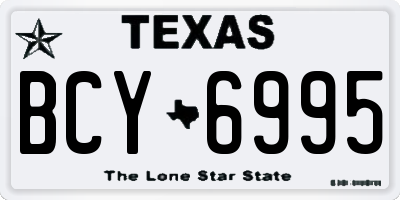 TX license plate BCY6995