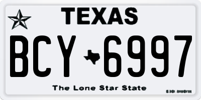 TX license plate BCY6997
