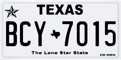 TX license plate BCY7015