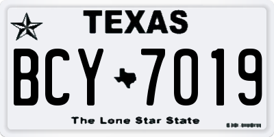 TX license plate BCY7019