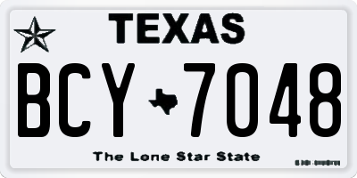 TX license plate BCY7048