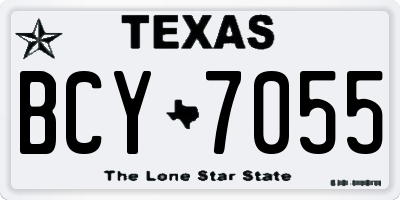 TX license plate BCY7055