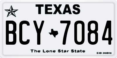 TX license plate BCY7084